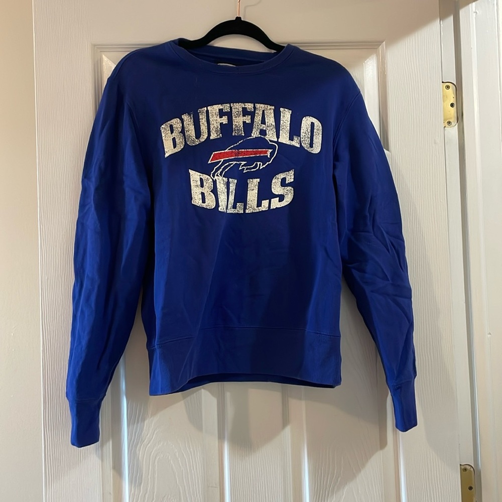 Buffalo Bills Women's Blue Crew Neck Sweatshirt